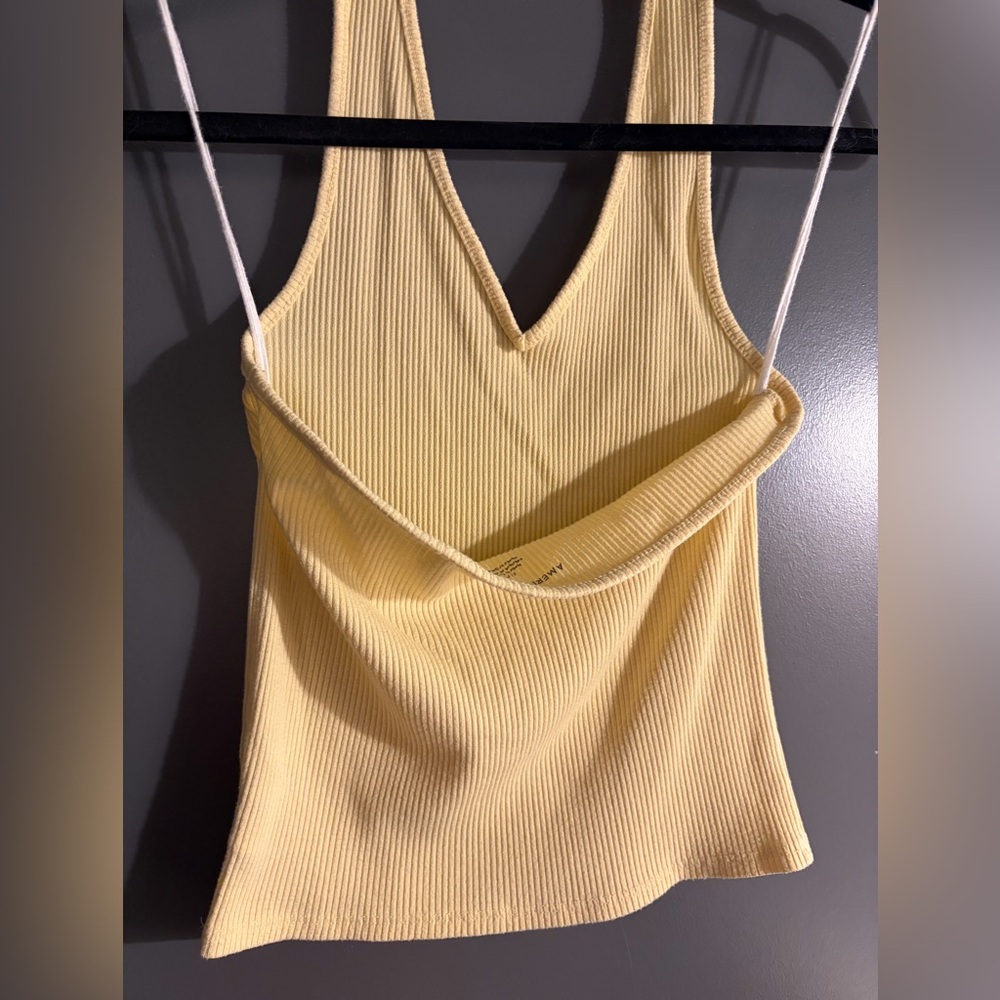 American Eagle Ribbed Yellow Halter Tank Top Small - Picture 6 of 6